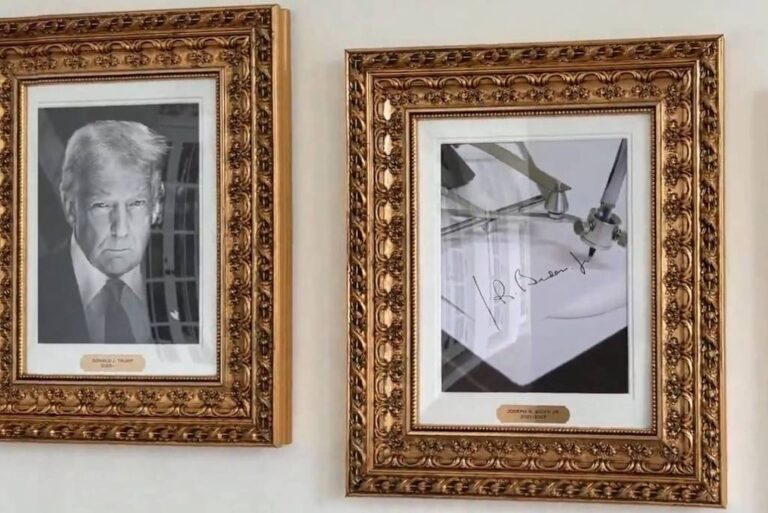 governo-trump-troca-foto-de-biden-por-caneta-automatica-na-casa-branca;-veja-video