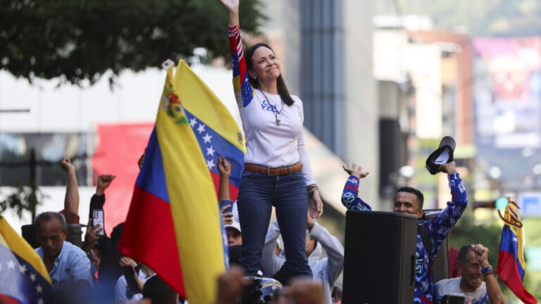Líder da oposição na Venezuela, María Corina Machado, é vencedora do Nobel da Paz lider-da-oposicao-na-venezuela,-maria-corina-machado,-e-vencedora-do-nobel-da-paz