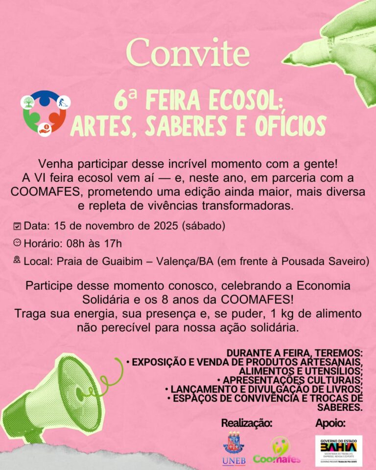 uneb-e-coomafes-realizam-a-6a-feira-ecosol-na-praia-de-guaibim