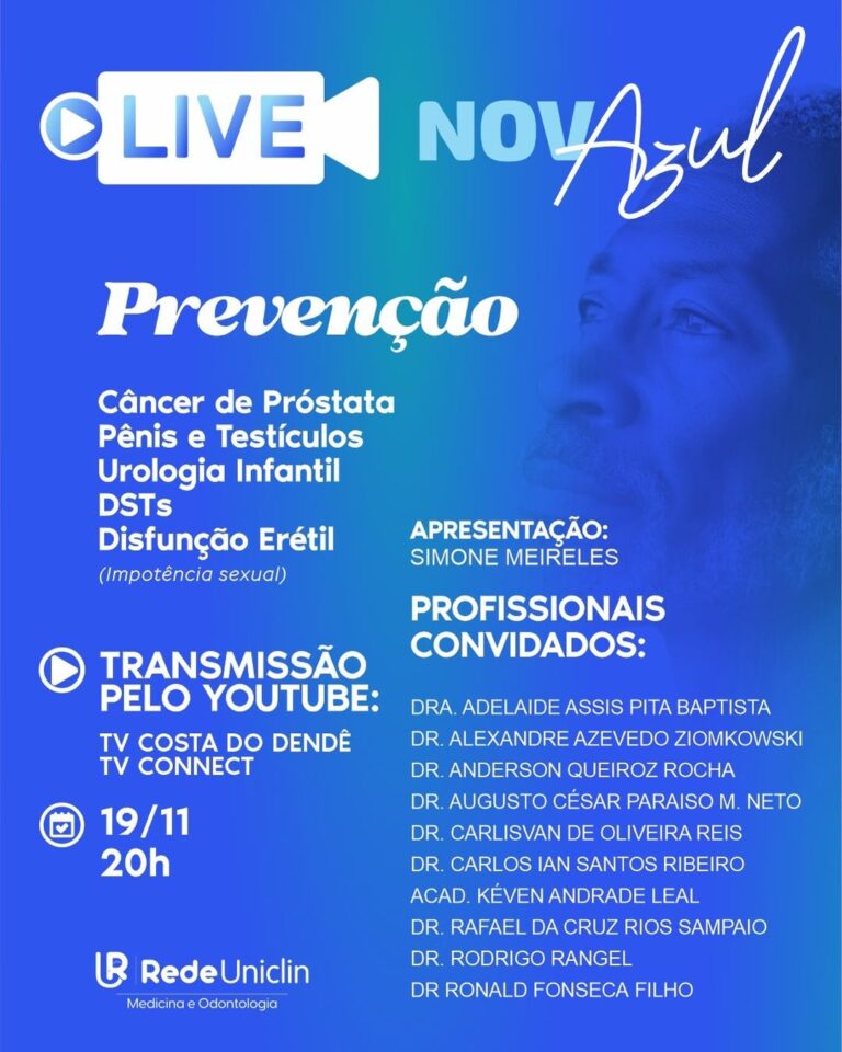 live-da-rede-uniclin-vai-discutir-prevencao-e-saude-do-homem-nesta-quarta-feira-(19)