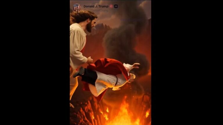 Irã posta vídeo de IA com Trump sendo jogado no inferno por Jesus ira-posta-video-de-ia-com-trump-sendo-jogado-no-inferno-por-jesus