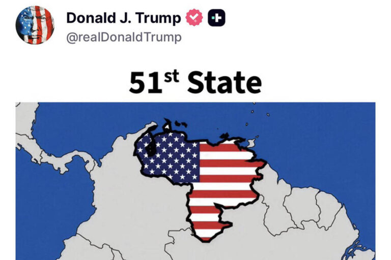 trump-publica-imagem-de-mapa-que-mostra-venezuela-como-51o-estado-americano