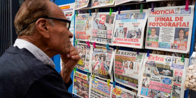 Eleição no Peru segue acirrada com ligeira vantagem para esquerda eleicao-no-peru-segue-acirrada-com-ligeira-vantagem-para-esquerda