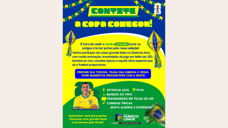 Estância Azul recebe festa para acompanhar Seleção Brasileira na Copa do Mundo estancia-azul-recebe-festa-para-acompanhar-selecao-brasileira-na-copa-do-mundo