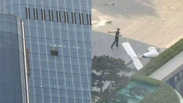 aviao-de-pequeno-porte-atinge-o-china-zun,-edificio-mais-alto-de-pequim